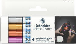 Schneider Marker cu vopsea, 0.8 mm, SCHNEIDER Paint-It 010-1 Metallic, 4 buc/set