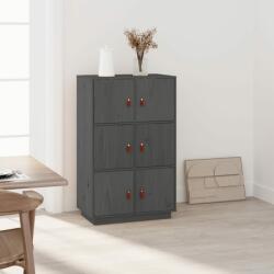 vidaXL Dulap înalt, gri, 67x40x108, 5 cm, lemn masiv de pin (820174) Comoda