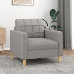 vidaXL Fotoliu canapea, gri deschis, 60 cm, material textil (348597) Canapea