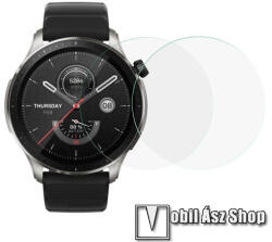  Okosóra előlap védő karcálló edzett üveg - 2db - 0.3mm, 9H, A képernyő sík részét védi - Xiaomi Amazfit GTR 4