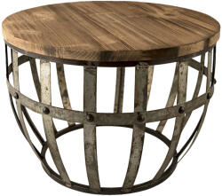 Clayre & Eef Masuta rotunda fier si lemn 45x28x45 cm (64051)