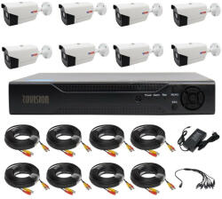 Rovision Sistem supraveghere 8 camere Rovision oem Hikvision 2MP full hd, IR40m, DVR Pentabrid 5 in 1, 8 Canale, accesorii incluse (33107-) - antivandal