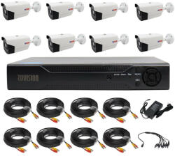 Rovision Sistem supraveghere 8 camere Rovision oem Hikvision 2MP full hd, IR40m, DVR Pentabrid 5 in 1, 8 Canale, accesorii incluse (33107-)