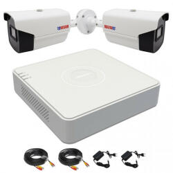 Hikvision Kit - Sistem Supraveghere Video Full HD HIKVISION - 2 camere 2MP - HDD si accesorii (kit2cam2mpaccesorii)