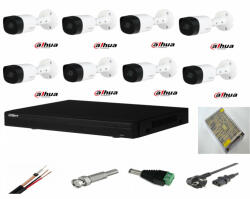 Dahua Sistem supraveghere video exterior 8 camere Dahua 2MP, DVR Dahua, accesorii incluse full (201903000117) - antivandal