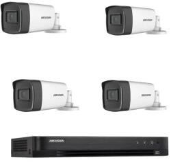 Hikvision Kit supraveghere 4 camere exterior FULL HD Hikvision 40m infrarosu si DVR 4 canale Hikvision (201801014871) - antivandal