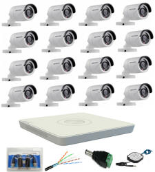 Hikvision Sistem Supraveghere profesional Hikvision 16 Camere 2MP Turbo HD IR 20 (201801014749) - antivandal