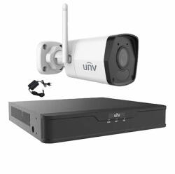 Uniview Sistem supraveghere video 1 camera IP Wi-Fi 2MP Smart IR 30m, 2.8mm, Microfon, NVR 4 canale 4K UNV, accesorii (35304-)