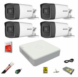 Hikvision Kit supraveghere video profesional Hikvision 4 camere Full HD 1080P wide-angle 2.8mm (30662-)