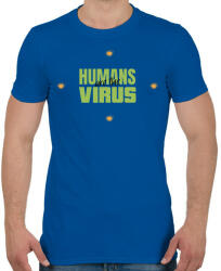 printfashion humanvirus - Férfi póló - Királykék (10489346)