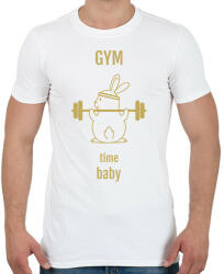 printfashion gym time baby - Férfi póló - Fehér (10595749)