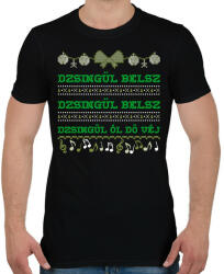 printfashion JINGLE BELLS 3 - Férfi póló - Fekete (10739281)
