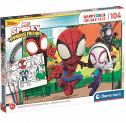 Clementoni Marvel - Pókember színezhető kétoldalas puzzle 104 db-os (25727)