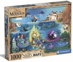 Clementoni Story Maps - Disney - Kis hableány 1000 db-os (39664)