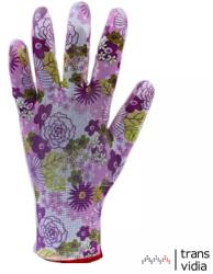 TOP Flower lila virágos védőkesztyű XL