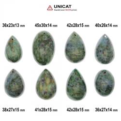  Pandantiv Fucsit si Rubin Gaura 36-45 x 23-30 x 13-15 mm - Unicat