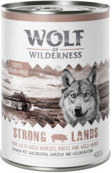 Wolf of Wilderness Wolf of Wilderness 6 x 400 g - Strong Lands Porc