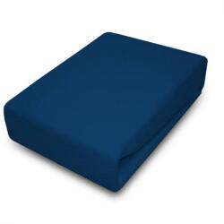 FDM Cearșaf BUMBAC albastru închis cu bandă elastică 160 x 200