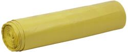 INPAP PLUS Szemeteszsák, 120 L, 110 x 70 cm, sárga, 25 db