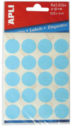 APLI Öntapadós címkék kör átmérővel 13, kék, 175 db
