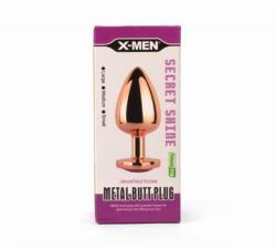 X-Men Secret Shine - Metal Butt Plug Heart L