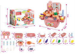 Magic Toys Lányos mini játékkonyha szett kiegészítőkkel 29 cm (MKL176963)