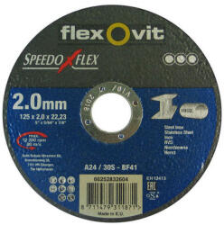 Flexovit Speedoflex vágókorong 125x2, 0x22, 2mm, BF41, fém-inox