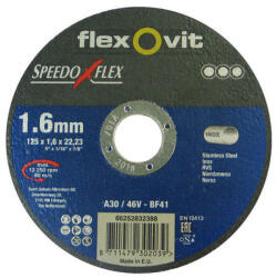 Flexovit Speedoflex vágókorong 125x1, 6x22, 2mm, BF41, fém-inox