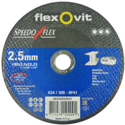 Flexovit Speedoflex vágókorong 180x2, 5x22, 2mm, BF41, fém-inox