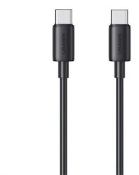 USAMS yd adatkábel, type-c - type-c, 60w, gyorstöltő, 100cm, fekete (SJ711USB01)