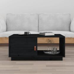 vidaXL Măsuță de cafea, negru, 80x50x35 cm, lemn masiv de pin (818264) Masa de cafea