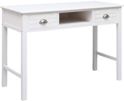 vidaXL Birou, alb, 108x45x76 cm, lemn masiv de paulownia (338535)