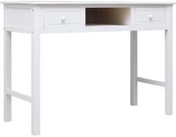 vidaXL Birou, alb, 108x45x76 cm, lemn masiv de paulownia (338537)