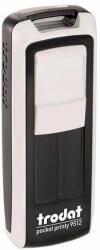 TRODAT Bélyegzõ TRODAT Pocket Printy 9512 zseb fehér ház fekete párna (9512FE/F) - tonerpiac