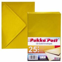 PUKKA PAD Boríték, C6, szilikonos, PUKKA PAD "Gold", arany (PUP9063)