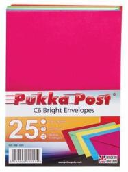 PUKKA PAD Boríték, C6, szilikonos, PUKKA PAD "Bright", vegyes színek (PUP9061)
