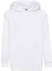 Fruit of the Loom Gyerek Pulóver Kapucnis Hosszú ujjú Fruit of the Loom Classic Hooded Sweat Kids - 140 (9-11), Fehér