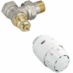 Danfoss Set Termostatic Danfoss RAS-C2 și Ventil Colț RA-FN 1/2" DN15 - Clasa A TELL, Senzor Lichid (013G5143)