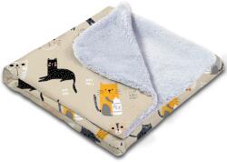 Kidizi Paturica dubla pufoasa cu doua fete 100x78 cm Kidizi Fluffy Kitten Love (5949221108544)