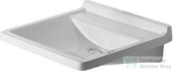 Duravit STARCK3 60x54, 5 cm-es túlfolyó nélküli fali mosdó mozgássérülteknek, 03126000001 (03126000001)