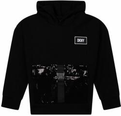 DKNY bluza copii culoarea negru, cu glugă, cu imprimeu 9BYY-BLG07G_99X