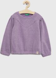 Benetton bluza copii culoarea violet, neted 9BYY-BLG04L_45X