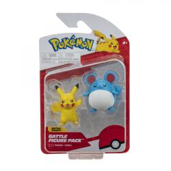 Jazwares Pokémon Mini figura csomag - Marill & Pikachu 5 cm (PKW2646)