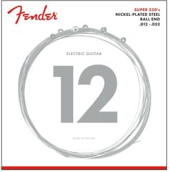 Fender 730250409 - Super 250 Guitar Strings Set Nickel Plated Steel Ball End 250H Gauges . 012-. 052 - FEN012