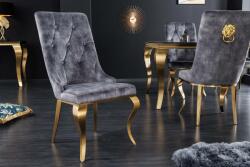 LuxD Design szék Rococo Levia fej szürke / arany