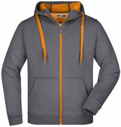 Daiber Hanorac de bărbați din două culori JN355 - Gri închis / oranj | XL (JN355-100053)