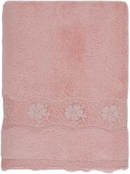 SOFT COTTON STELLA csipkés fürdőlepedő 85 x 150 cm-es Rózsaszín Rózsa / Pink Rose