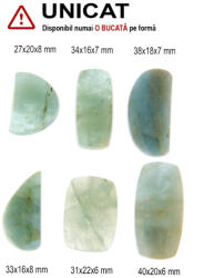  Cabochon Acvamarin Natural - Dreptunghi - Neregulat - 27-40 x 16-22 x 6-8 mm - 1 Buc