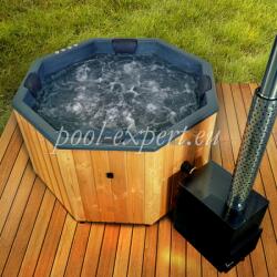 POOL EXPERT Дървено джакузи осмоъгълно, с печка на дърва, 1.80 х 1.80 м