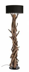 Bizzotto Lampadar lemn si abajur textil Bluma 55x180 cm (0826489)